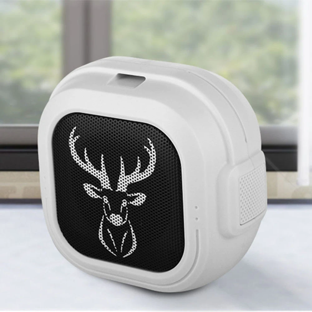 Bluetooth Speaker HIFI Sound Quality Portable External Card Cartoon Audio White White