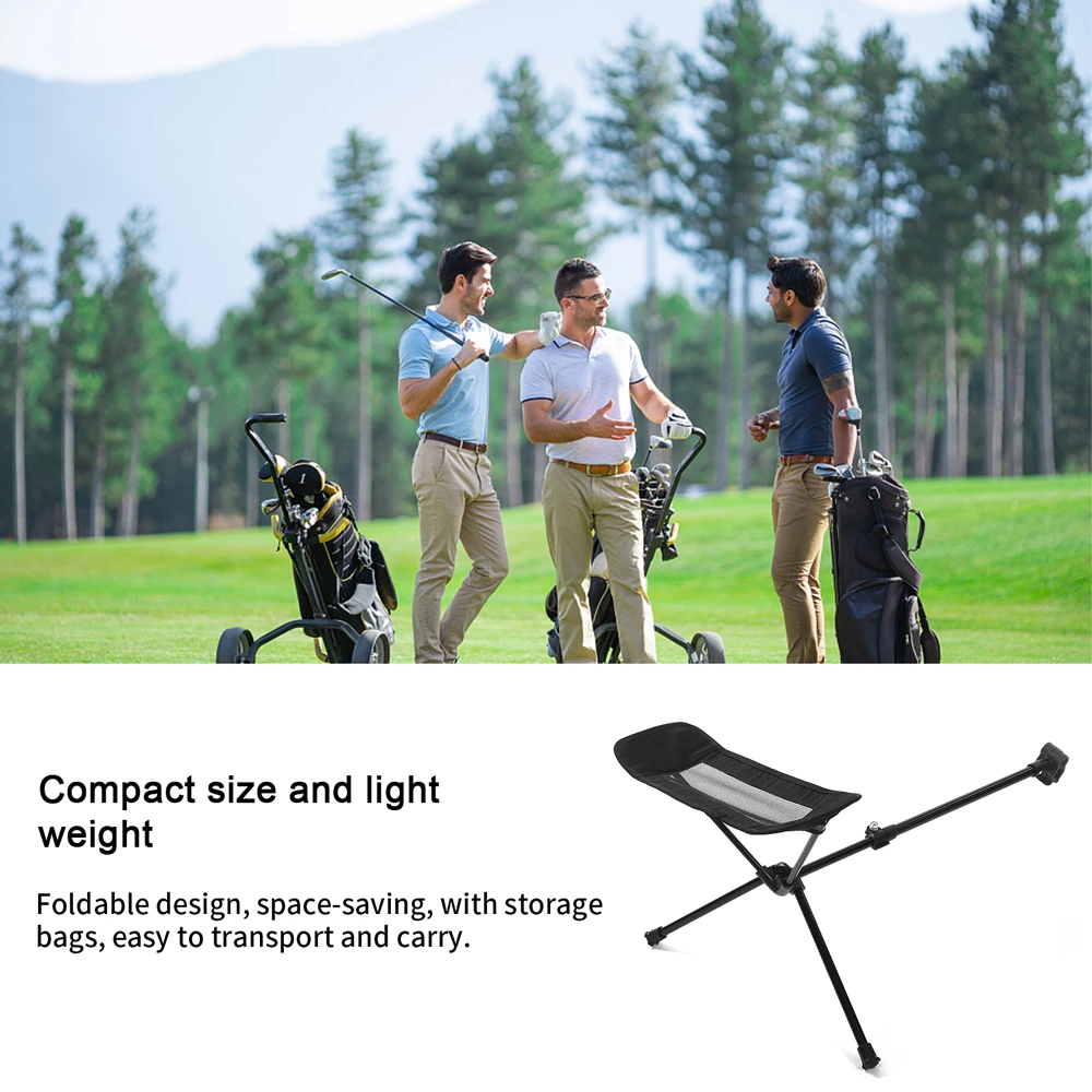 Portable Folding Camping Chair with Retractable Footrest & Storage Bag