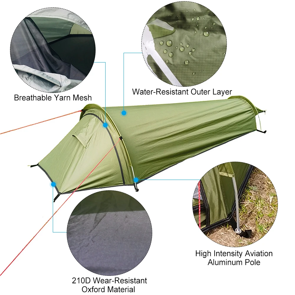 Ultralight Camping Tent - Portable Single Person Tent for Outdoor Use