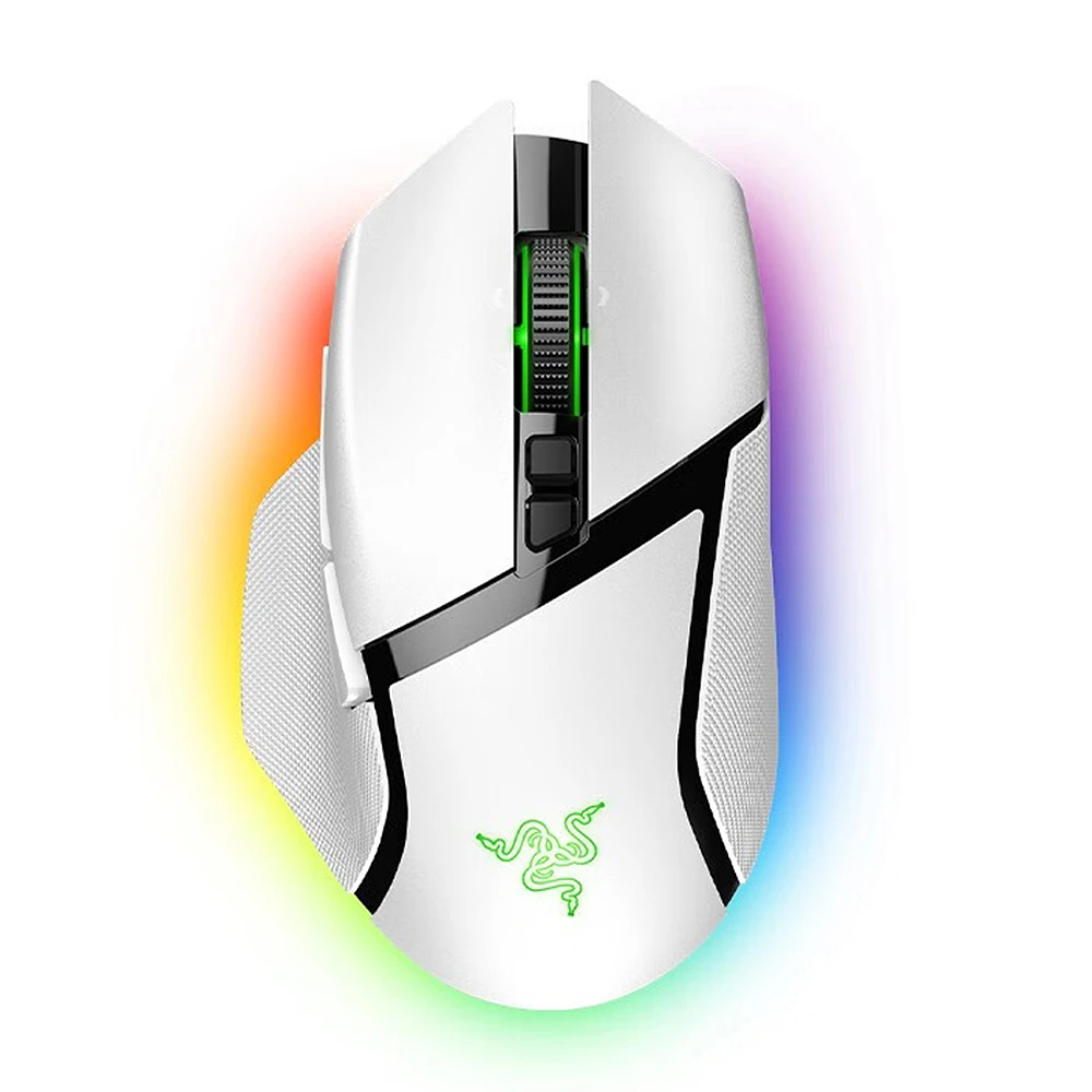 Wireless Gaming Mouse - 30000 DPI, RGB, 11 Programmable Buttons, Ergonomic Design - Razer V3 Pro White