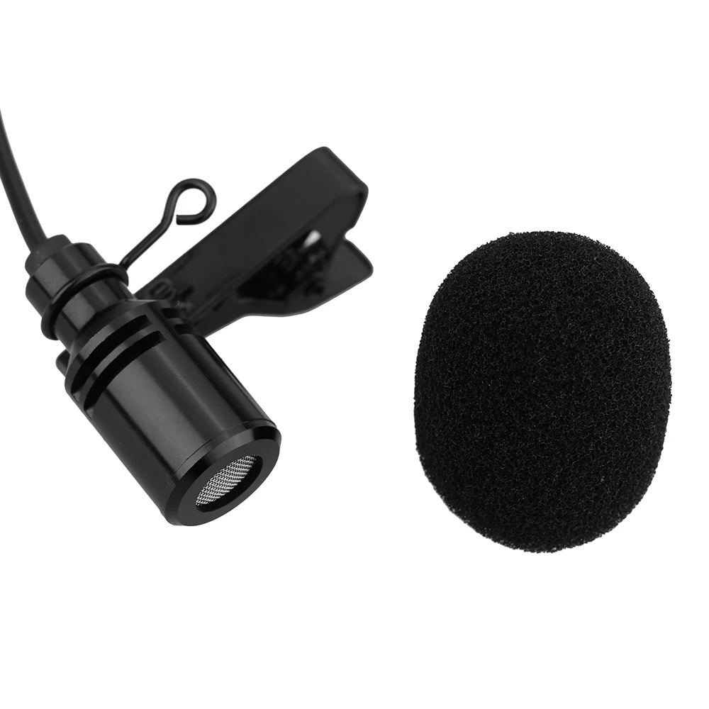 Hands Free Clip On Mini Lapel Microphone Black