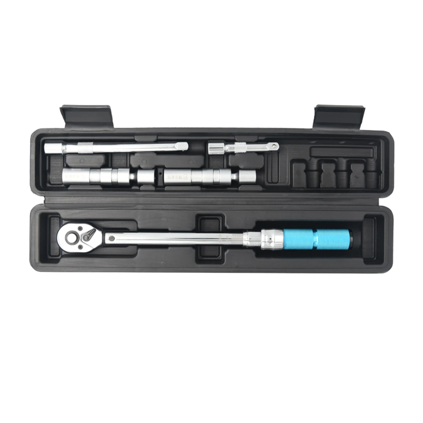 5 PCS 3/8 Inch Drive Click Torque Wrench Kit with Storage Case 5 to 60N.m Adjustable Torque Ratcheting Torque Wrench Spark Plug Set Quick Release for Auto Repair Mechanical Assembly