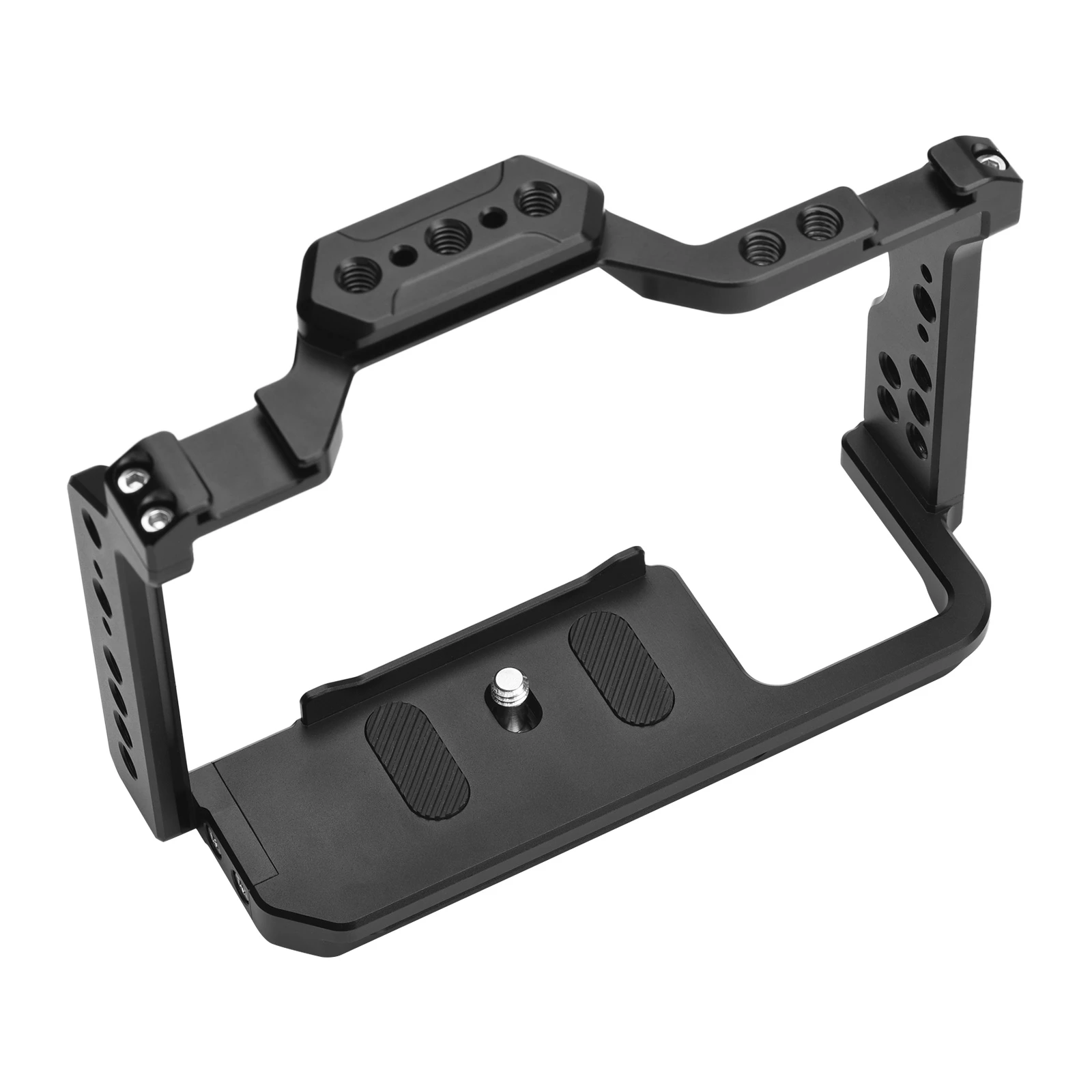 Camera Cage,Andoer Camera Cage Aluminum Alloy Video Cage with Dual Cold Shoe Mounts Numerous 1/4 Inch Threads Replacement for Sony A7IV/ A7III/ A7II/ A7R III/ A7R II/ A7S II