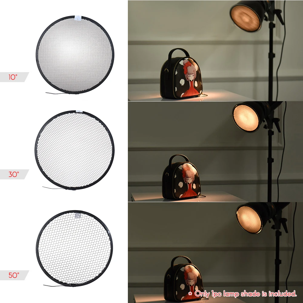 11.6 Inch Beauty Dish With Mount Tele-Zoom Reflector Diffuser Lamp Shade Dish 60 Grid Diffuser Sock Mount Studio Strobe Flash Light Speedlite