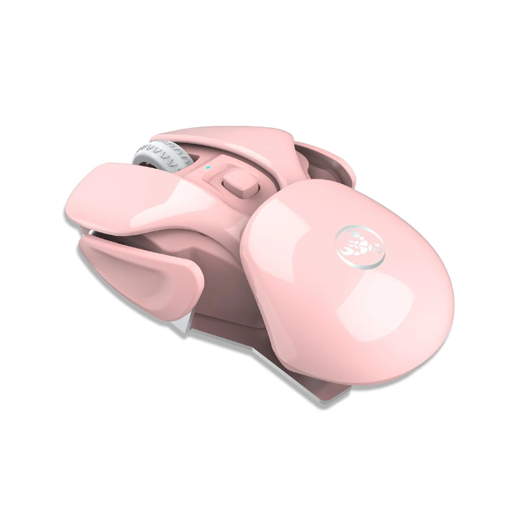 Computer Accessory,HXSJ T37 Wireless Mouse 2.4G Wireless Mouse  Mouse 3 Adjustable DPI Built-in 500mAh  Rechargeable Battery Pink