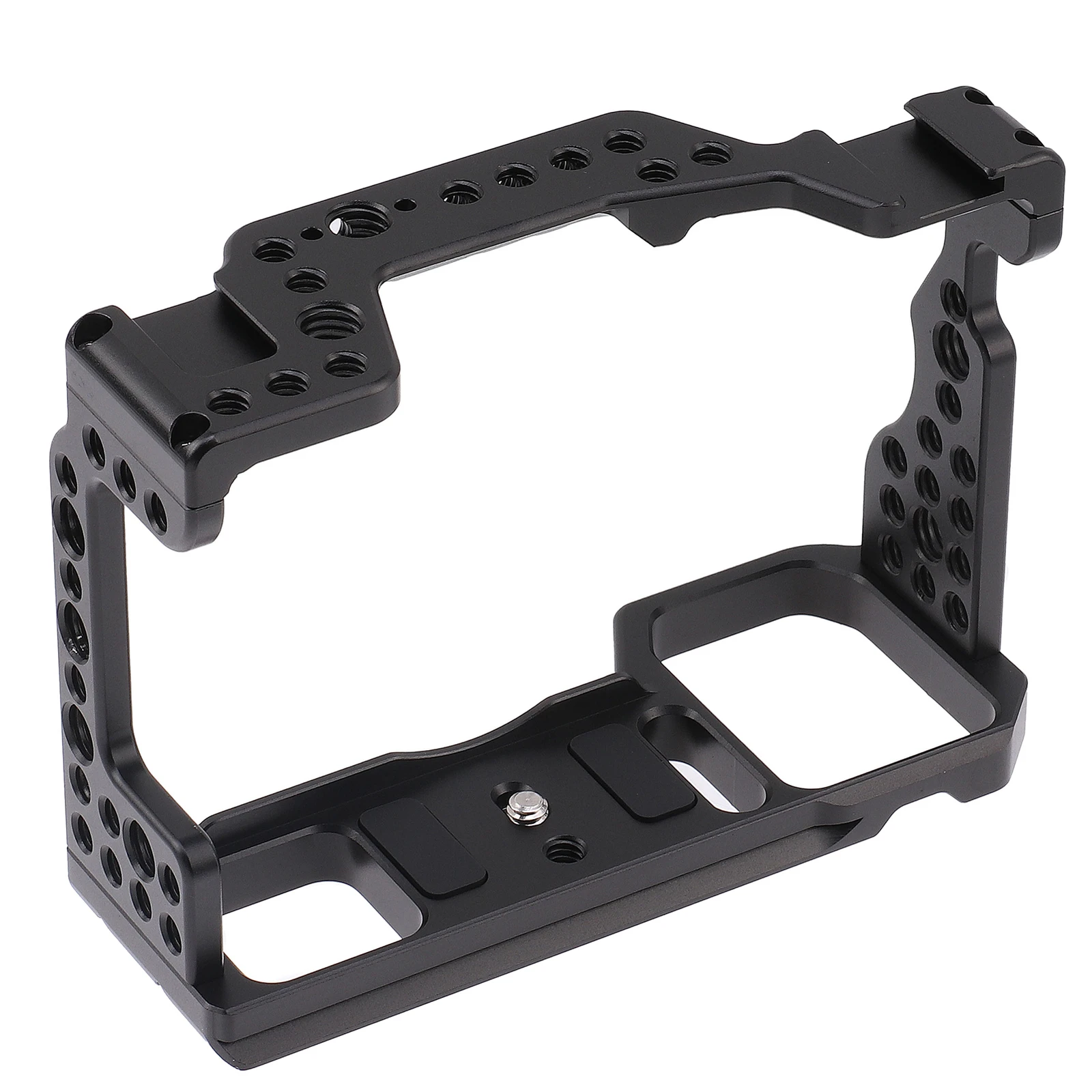 Camera Cage,Camera Cage Aluminum Alloy Video Cage Replacement for Sony A7M3 A7R3 A9 Mirrorless Camera with Cold Shoe Mount 1/4 Inch & 3/8 Inch Screw Holes