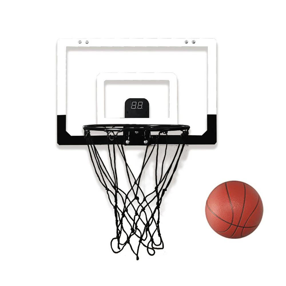 Basketball shooting frame,Kids Students Home Basketabll Sports Training Tool Punch-free Installation Basketball Hoop Indoor Basketabll Games Electronic Scoring Device