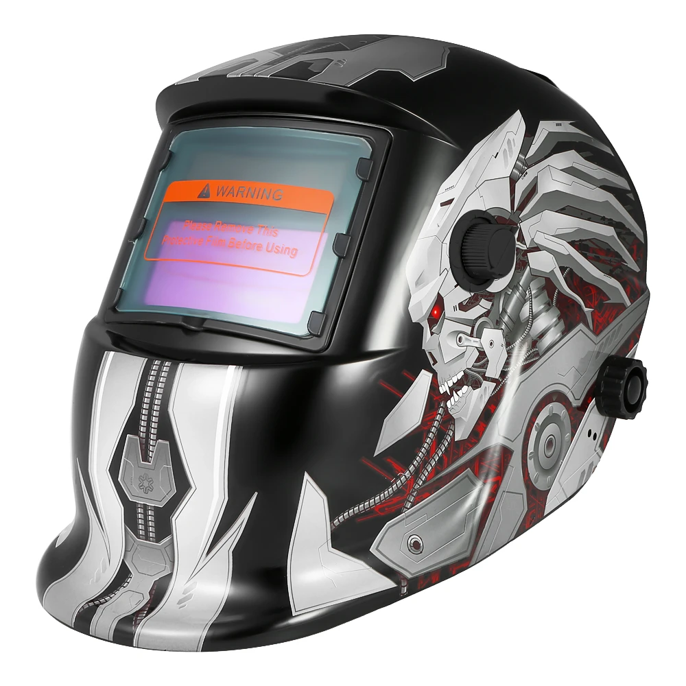 Safety headgear,Professional Solar Energy Auto Darkening Welding Helmet Welding Welder TIG MIG Grinding Mask Robot Style