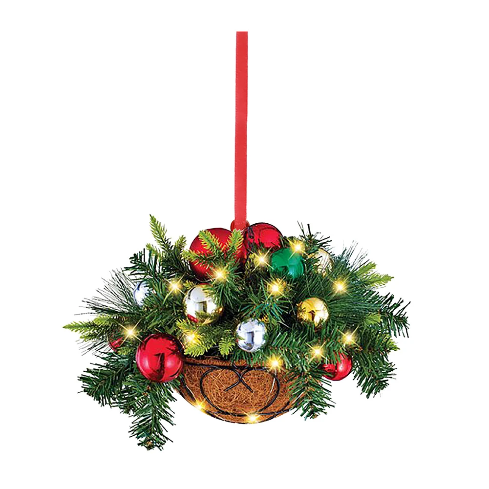 Creative Christmas Basket Pendant Artificial Basket Christmas Tree Decoration For Home 1