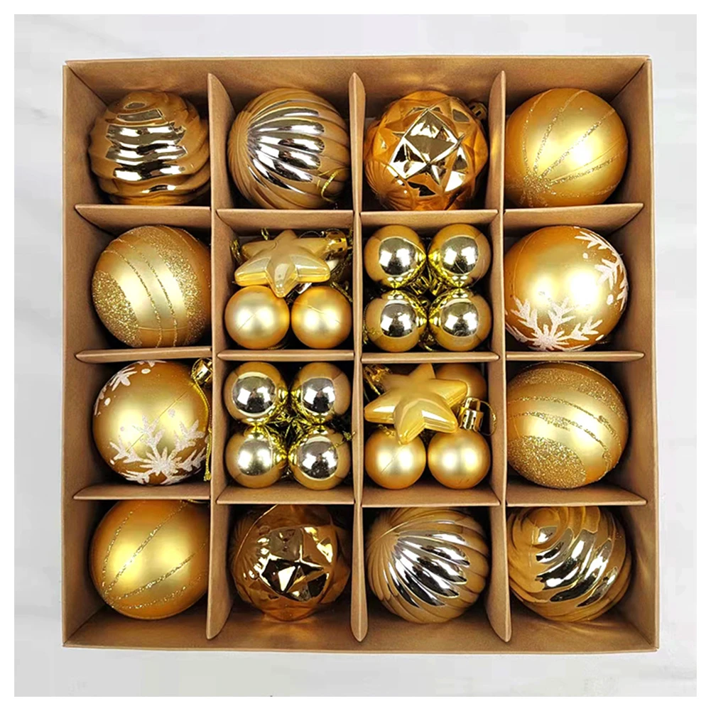 Christmas Tree Bauble Xmas Party Hanging Ball Ornament Decoration Wedding Party Decoration Gold