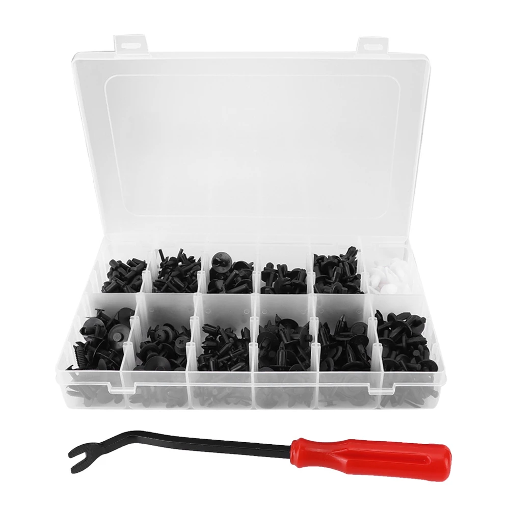 350pcs Car Buckles Mixed Auto Fasteners Bumpers Clips  With Screwdriver