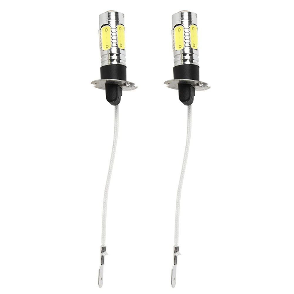 2x H3 Super Bright COB LED White Day Fog Tail Turn DRL Head Car Light Lamp Bulb