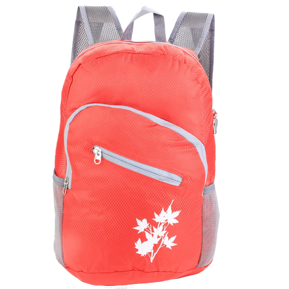Foldable Backpack - Portable Red Shoulder Bag for Camping & Hiking