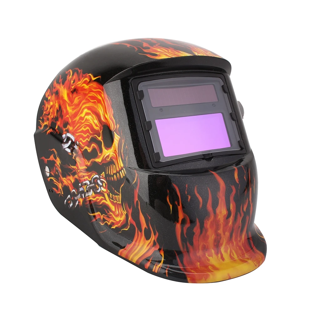 Solar Auto Darkening Welding Helmet MIG MMG TIG Lithium Battery Operated With Solar Backup