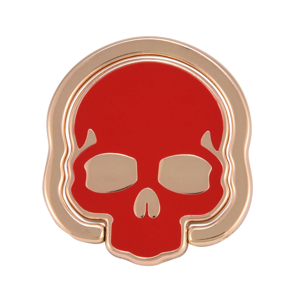 Universal Phone Stand - Skeleton Finger Ring Holder for Magnetic Car Bracket, Red