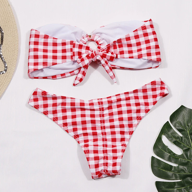 Fashion Women's Swimsuit Set Sexy Bikini Low Waisted Swimwear For Summer Beach S