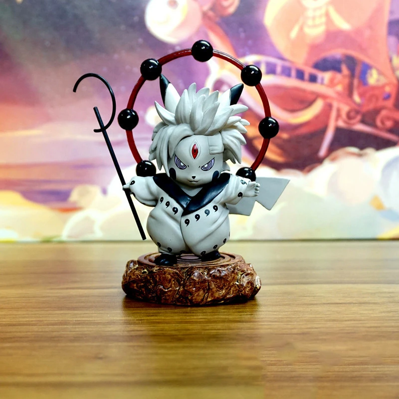 Q Version Actions Figures Pikachu Anime Character Model PVC Action Figure Cartoon Toy Collection Gift For Fans Six Way Uchiha Madara Six Way Uchiha Madara
