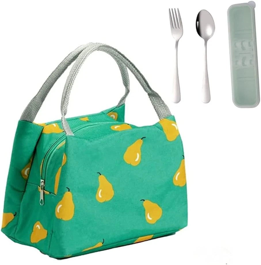 ZCtron Markar Insulated Lunch Bag for Women and Men,Reusable Meal Prep Lunch Box for Work,Adult Portable Tote Lunchbox with Comfortable Handle Belt,Green