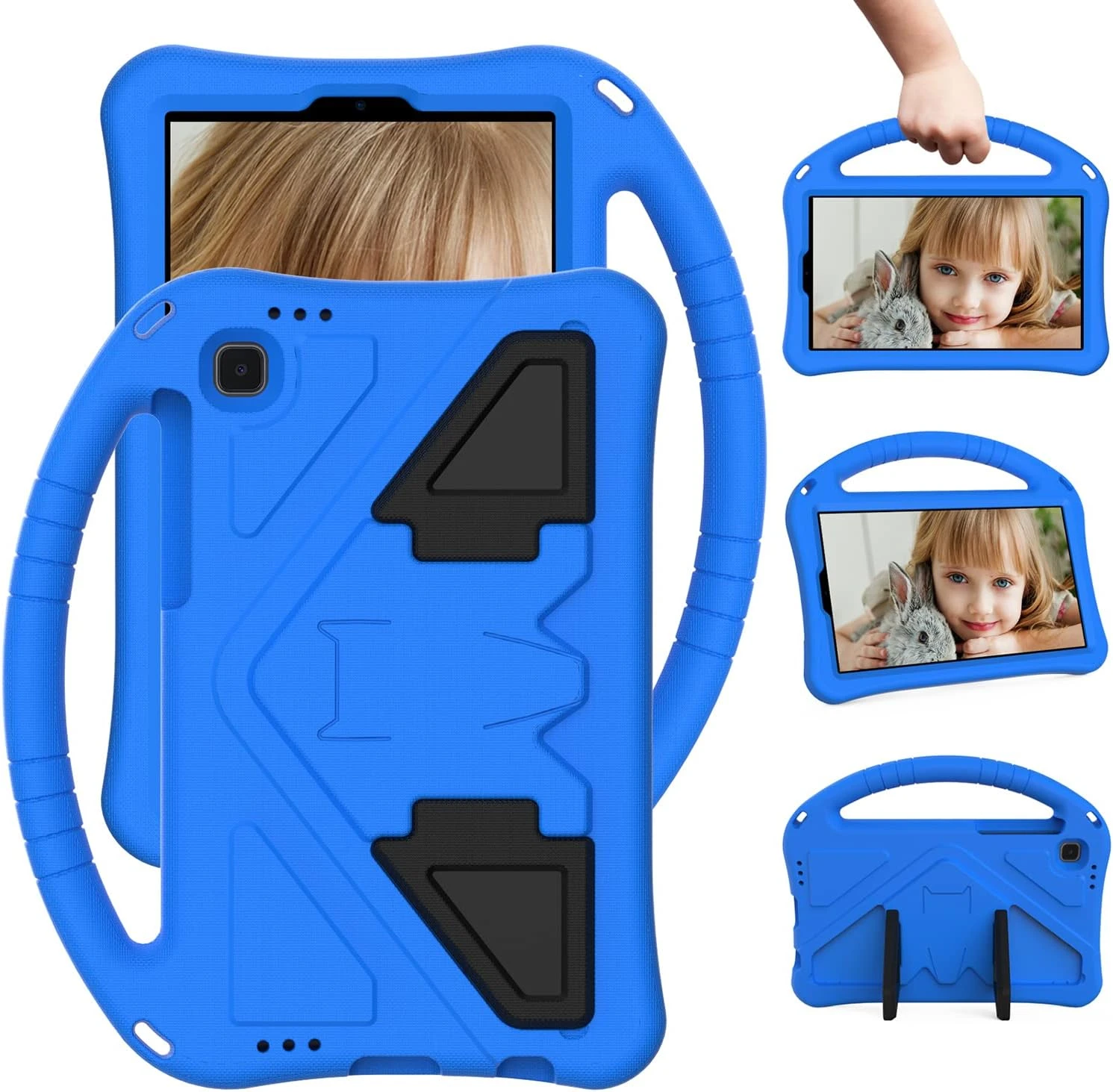 ZCtron Case for Samsung Galaxy Tab A7 Lite 8.7" 2021 SM-T220/T225/T227, Kids Friendly Durable Lightweight Handle Stand Shockproof Protective Cover Blue
