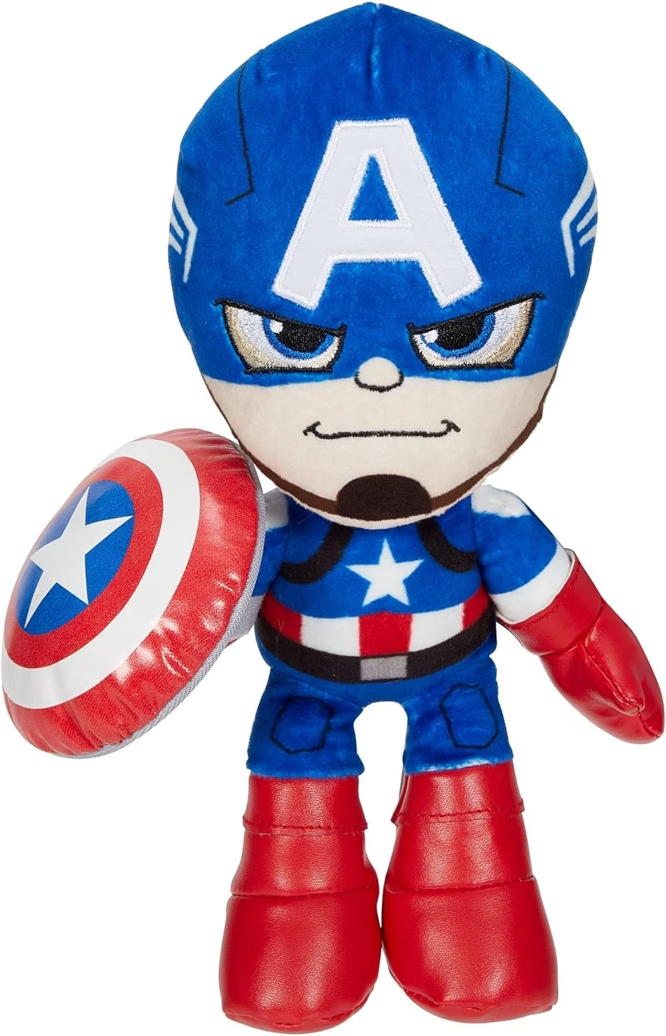 ZCtron Plush character doll,8-inch Captain America superhero soft doll,made of fun tactile fabric,collectible gift,suitable for children 3 years