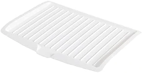 ZCtron Kitchen Utility Draining Board｜Light Weight, Space Efficient, Dishwashing Water Drainer, Drying Dish Rack Tray (White)