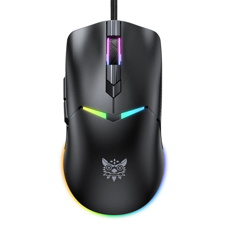 Wired Gaming Mouse - 6400DPI, RGB Lighting, ONIKUMA CW929 Black Black