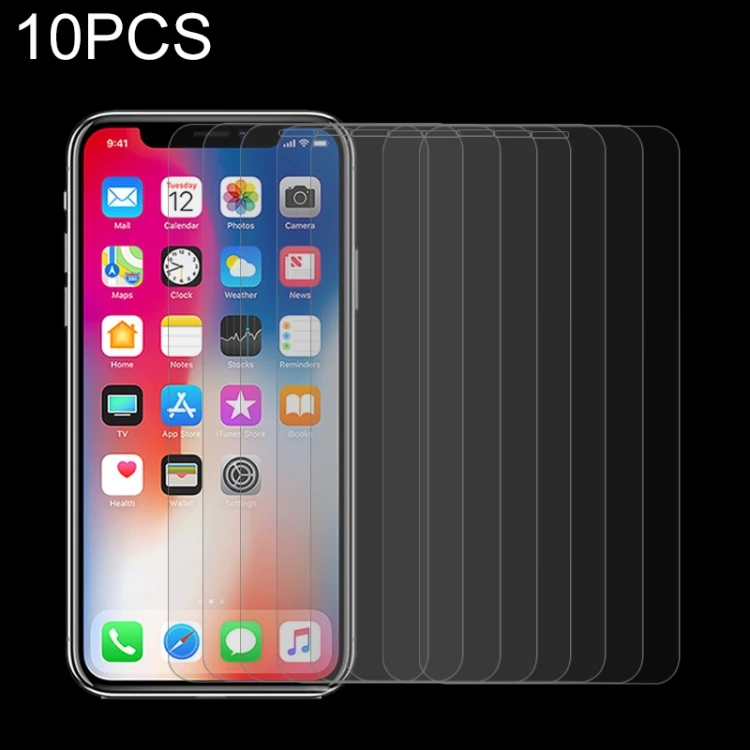 Tempered Glass Screen Protector for iPhone 11 Pro/XS/X - 10pcs, 0.3mm, 9H