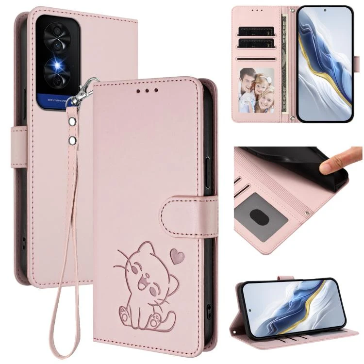 Buy Embossed Heart Cat Leather Phone Case with Hand Strap, Size:For TCL 50  5G / 50 XE NxtPaper 5G (For TCL 50 5G / 50 XE NxtPaper 5G) Black Online in  UAE | Tradeling