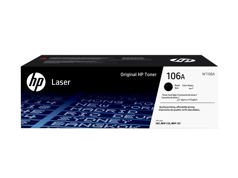 HP 106A Black Original Laser Toner Cartridge W1106A