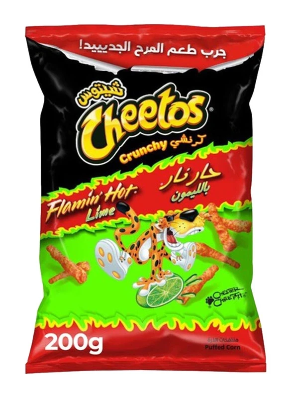 Cheetos Crunchy Flaming Hot Lime 200gm