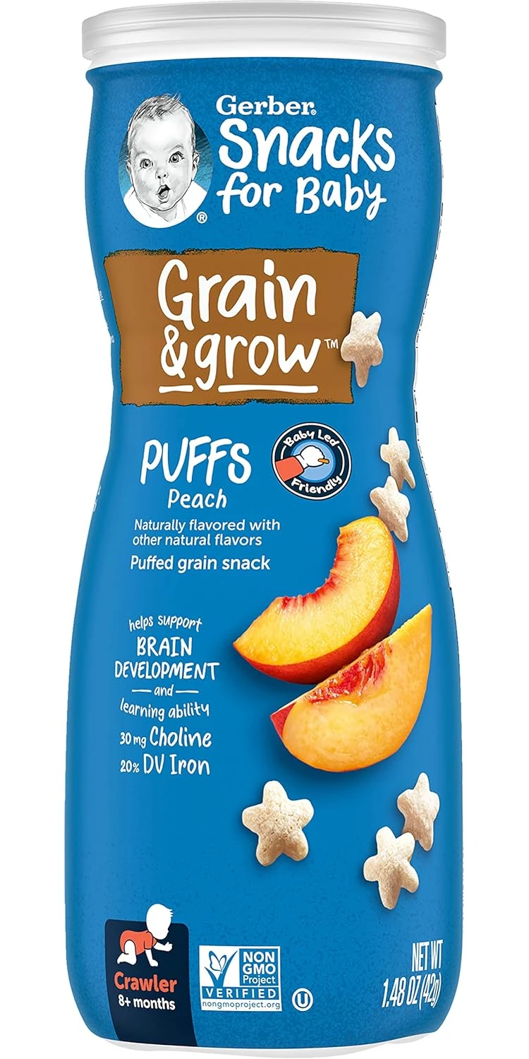 Buy Gerber, Snacks for Baby, Grain & Grow, Puffs, Puffed Grain Snack, 8 ...