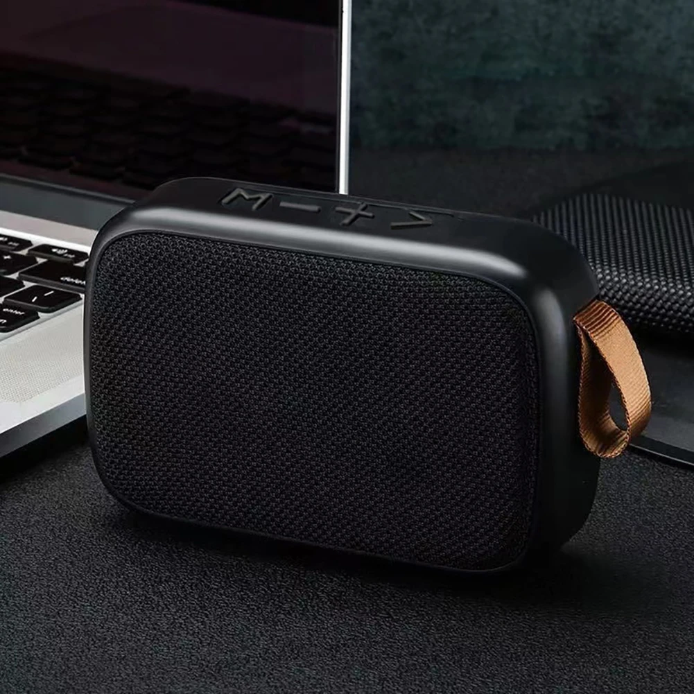 Wireless Portable BT Speaker Mini Fabric Speaker Deep Bass Hands-Free Call Support Hifi Loudspeaker Black