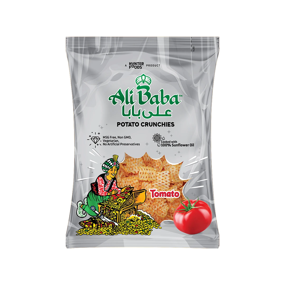 Alibaba Potato Crunchies Tomato   15 X 50 Gm