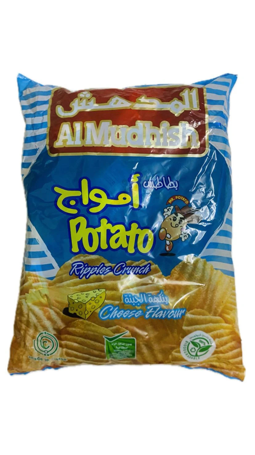 Al Mudhish Cheese Flavour Ripple Crunch Potato Chips 24 x 15 g