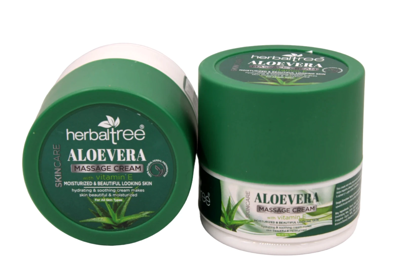 Buy Herbaltree Aloe Vera Massage Cream with Vitamin E, Moisturizing Face  Cream, 180 ml Online in UAE | Tradeling