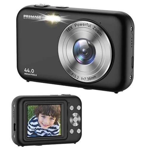 PROMAGE PC95 Digital Camera 44MP (Interpolated) Black, 1080p Video, 2.4 IPS Screen, 16X Zoom, Type-C USB