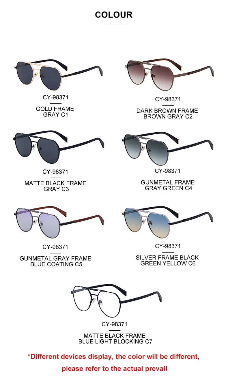 Buy ‌JYL Exclusive CY-98371 Vintage Square Sunglasses - Men's