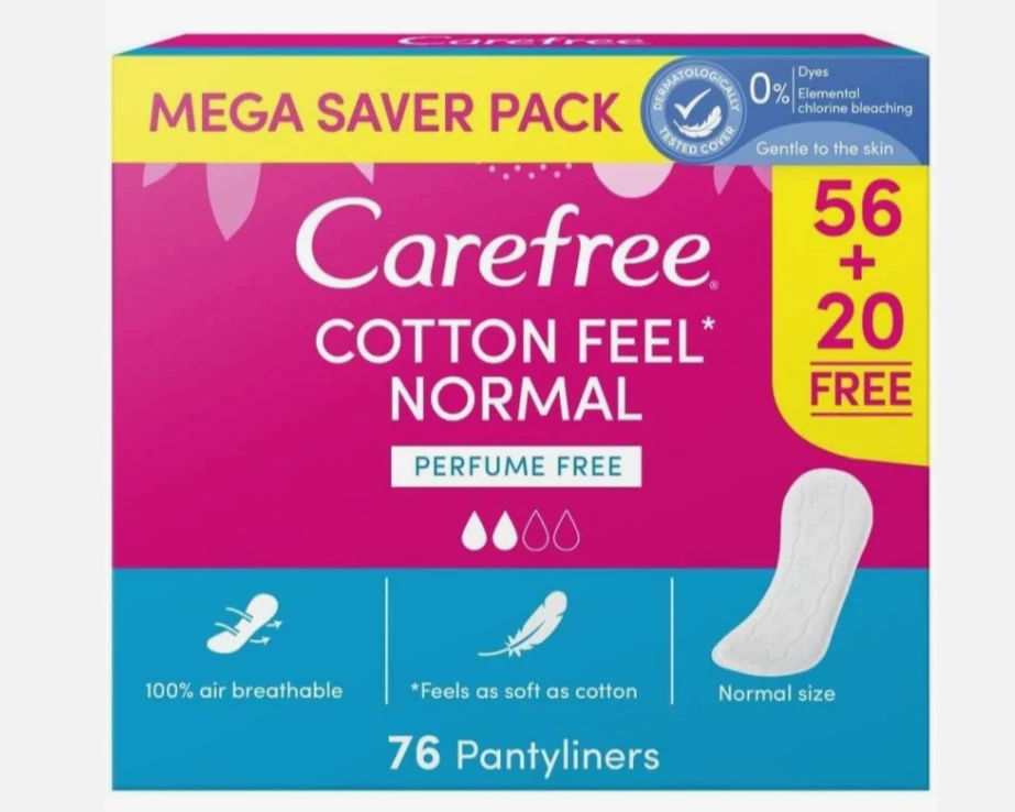 Buy Carefree Panty Liners Cotton Aloe Pack Of 58 Online in UAE | Tradeling
