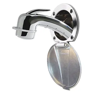 Ambassador Marine Sink Drain with 1 1/2-Inch Chain Stopper Ultra Mirror Finish 