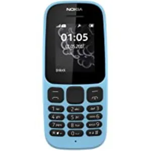 Nokia 105 Single SIM 2G Cell Phone Blue 1.8Inch