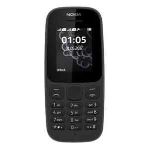 Nokia Dual Sim 4MB 2G Cell Phone Black 11.2 x 4.95 x 1.44cm 105-Black