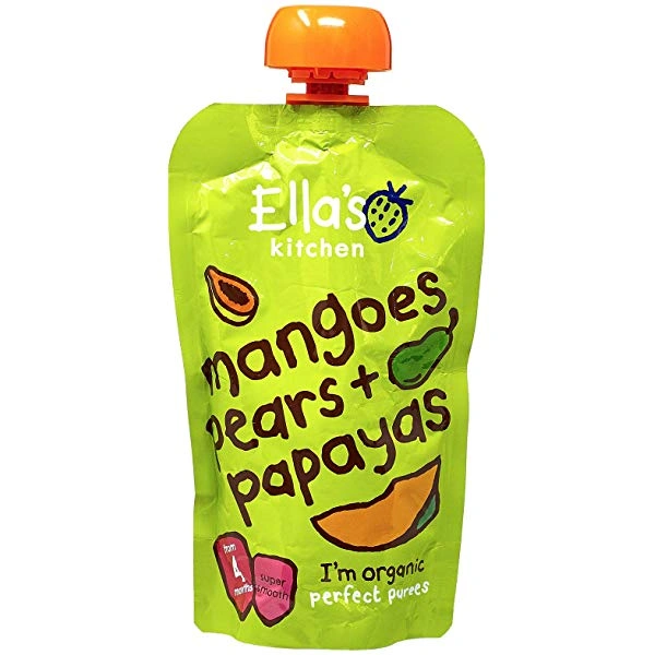 Ella'S Kitchen Organic Puree Mangoes Pears Papayas 120 Gr Wholesale