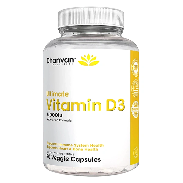 Dhanvan Nutrition Ultimate Vitamin D3 5000iu High Potency Vitamin D For