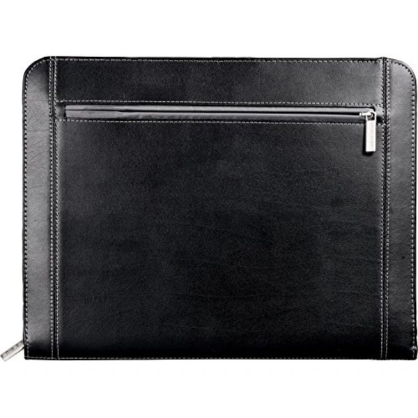 Leeds Executive Metropolitan Zippered Padfolio Black Wholesale Prices