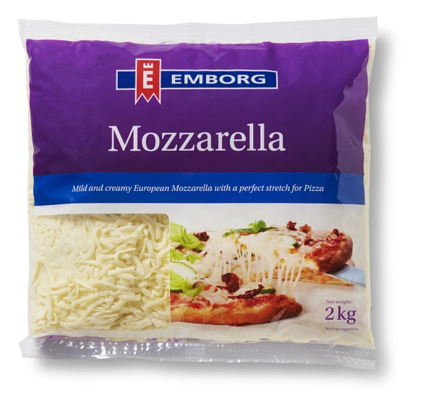 Shredded Mozzarella Cheese 25 Fat 2 Kg Wholesale Prices