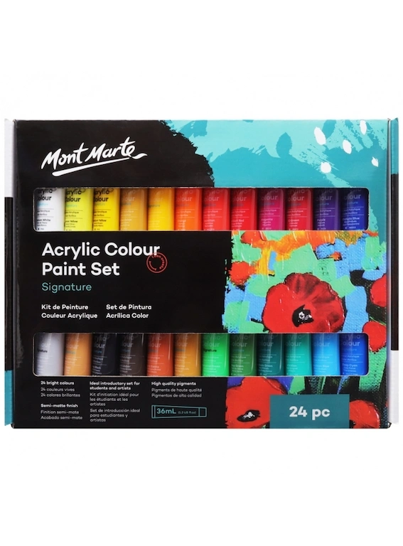 Lot De 3 Pinceaux Jumbo Mont Marte - Multicolore, Taille Standard, Pour Peinture Et Arts Créatifs
