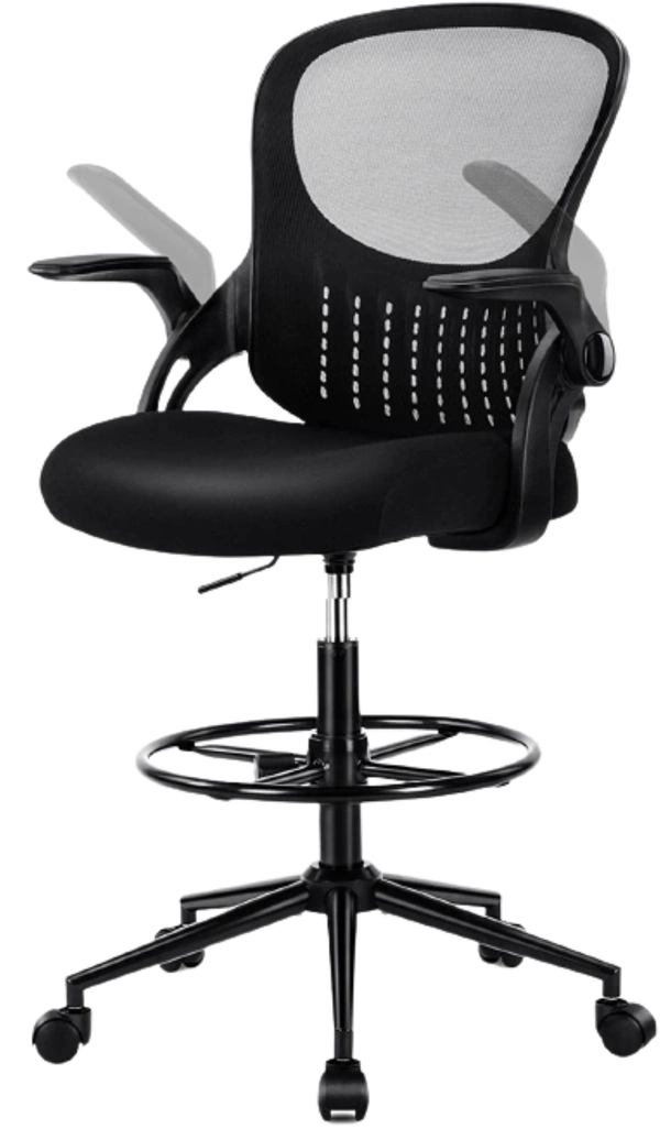 Drafting Chair Tall Office Chair, Tall Standing Desk Chair Counter Height Tall Adjustable Office