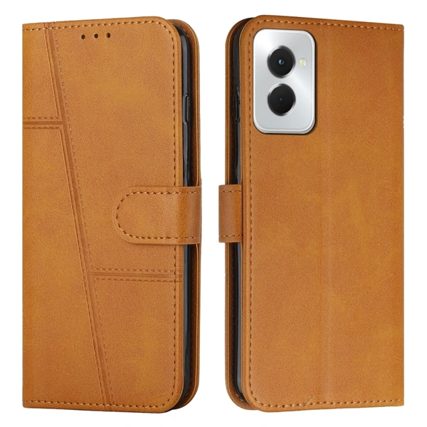 For Motorola Moto G Power 2024 Stitching Calf Texture Buckle Leather