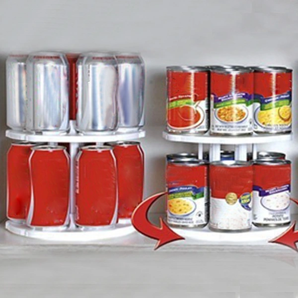 Function Rotary Rack Plastic Rotating Rack Drink Holder Cola Shelf