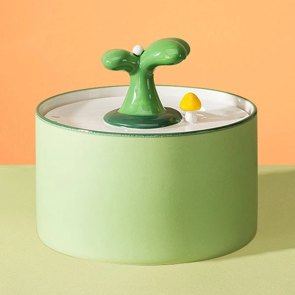 Ceramic Cat Water Dispenser Silent Automatic Pet Circulating Water